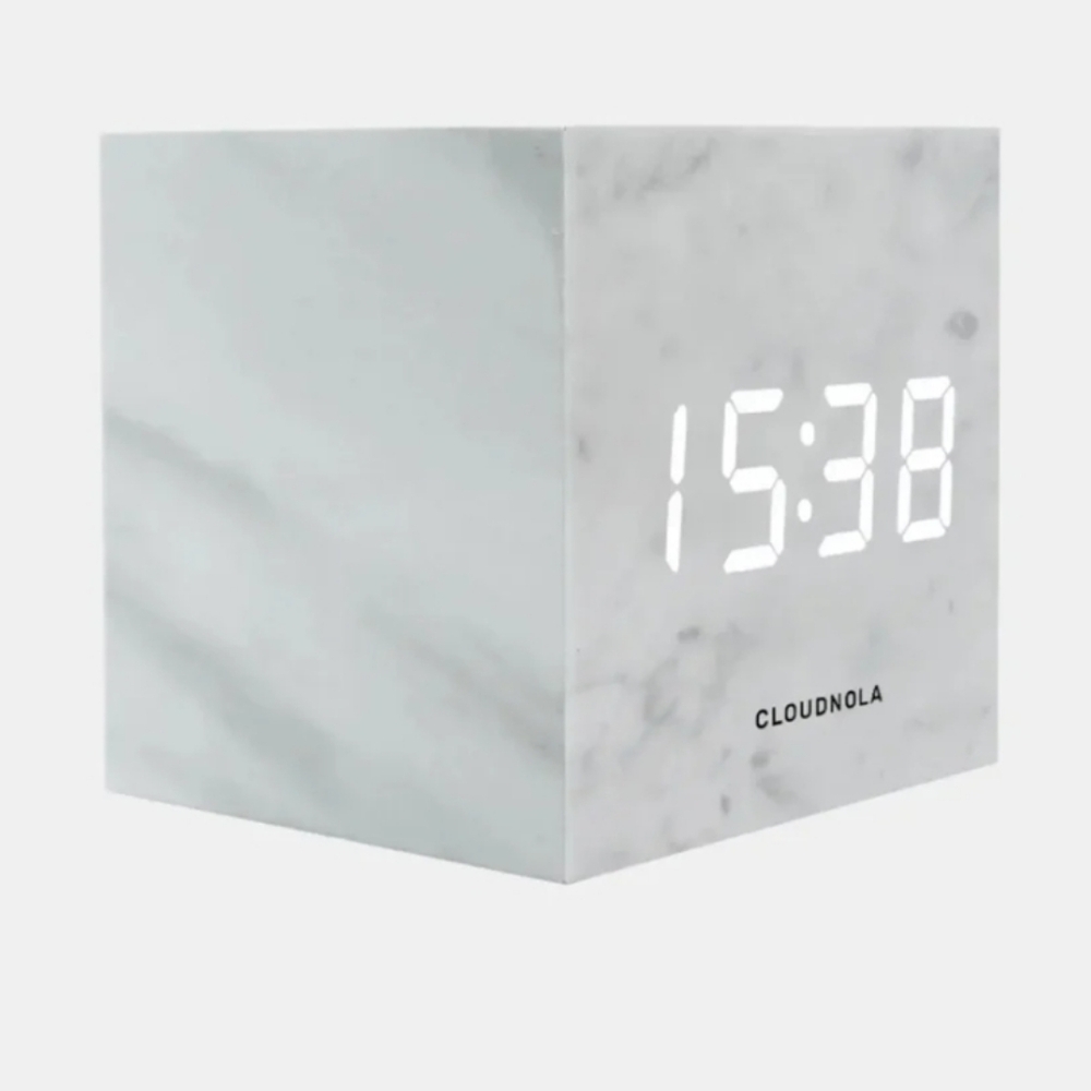CLOUDNOLA Block Clock Marble